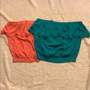 Bundle of strapless blouses